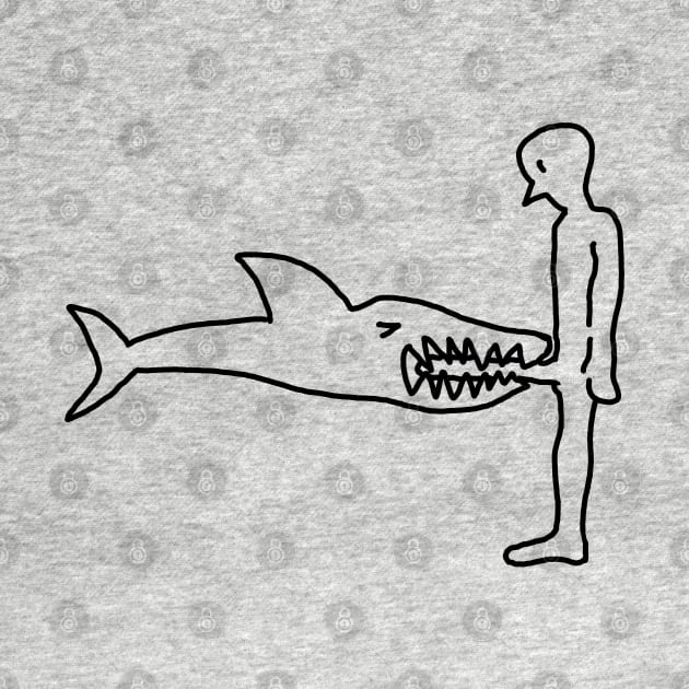 Shark bite graffiti by firstnamewarren
